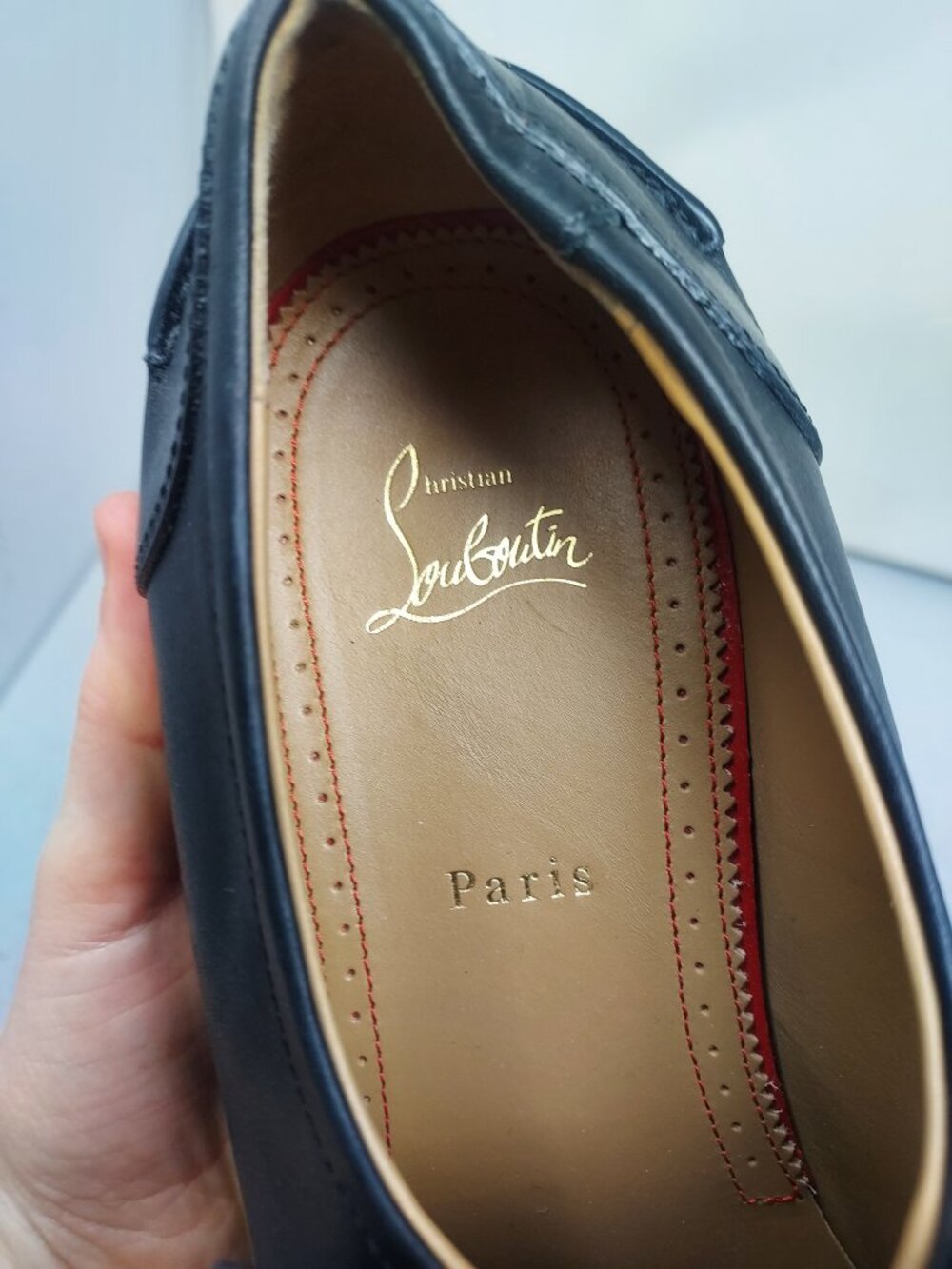 CHRISTIAN LOUBOUTIN MENS Black CL Moc Dune Loafer - Picture 5 of 12